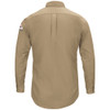 Bulwark FR Men's IQ Series Comfort Woven Long Sleeve Lightweight Shirt - QS52 Khaki Back View
