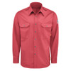 Bulwark FR Men's iQ Series Midweight Comfort Woven with Snap-Front Shirt - QS28RD Red