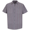 Red Kap Men's Short Sleeve Industrial Stripe Work Shirt - SP20CR