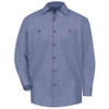 Men's Geometric Microcheck Work Shirt - SP14DN