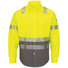 Bulwark FR Men's Hi-Visibility Color-Block Uniform Shirt - SLB4HG