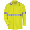 Bulwark FR Men's Midweight FR Hi-Visibility Work Shirt - SMW4HV