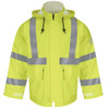 Bulwark FR Men's FR Hi-Visibility Rain Jacket with Hood- JXN4YE