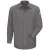 Bulwark FR Men's Midweight FR Pocketless Concealed-Gripper Work Shirt - SMS2GY