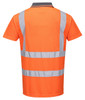 Portwest Hi-Vis Short Sleeve Polo - RT22OR Back View