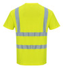 Portwest Hi-Vis T-Shirt - S478 Yellow Back View