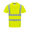 Portwest Cotton Comfort Short Sleeved High Visibility T-Shirt - S170 Yellow with Reflective Tape