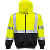 Portwest Hi-Vis Two-Tone Zipped Hoodie - UB315 Yellow Black High Visibility
