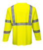 Portwest Flame Resistant High Visibility Long Sleeve T Shirt - FR96 Back View