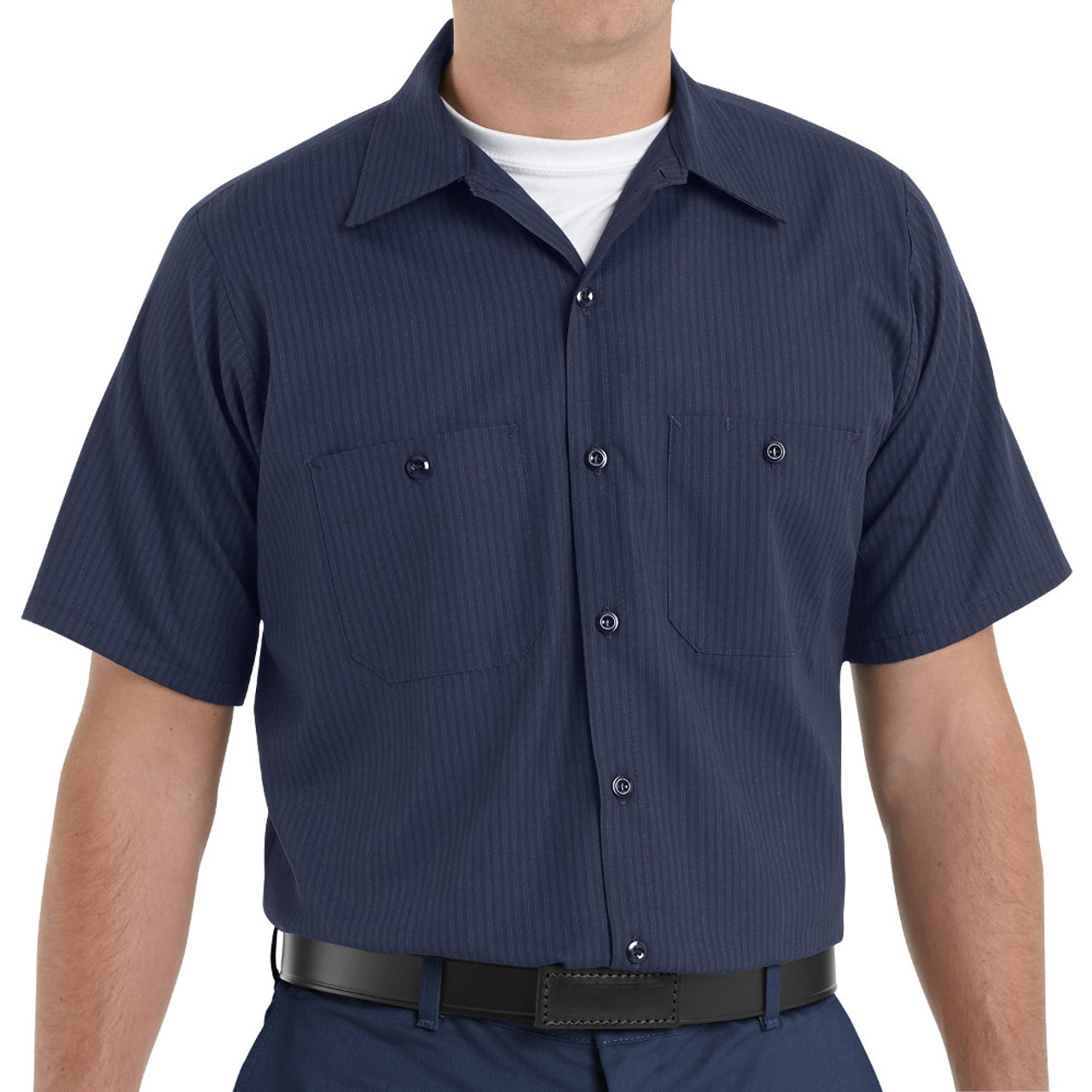 Red Kap SP24 Industrial Short Sleeve Work Shirt - Charcoal - 3XL