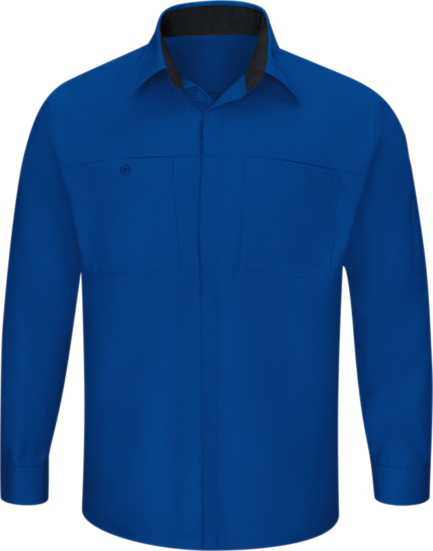 Red Kap Men's Long Sleeve Performance Plus Shop Shirt with Oilblok