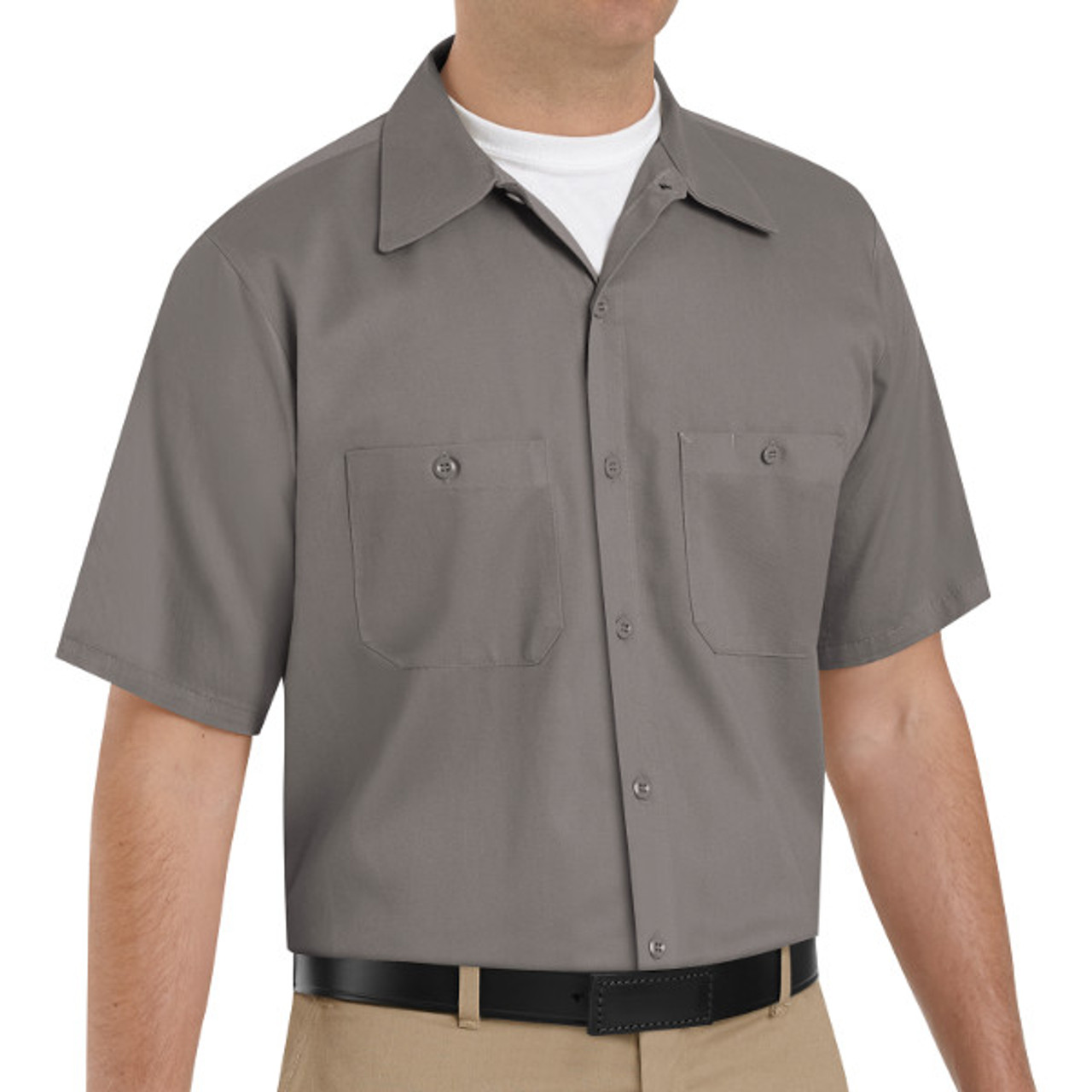 Red Kap Men's Wrinkle Resistant 100% Cotton Short Sleeve Work Shirt