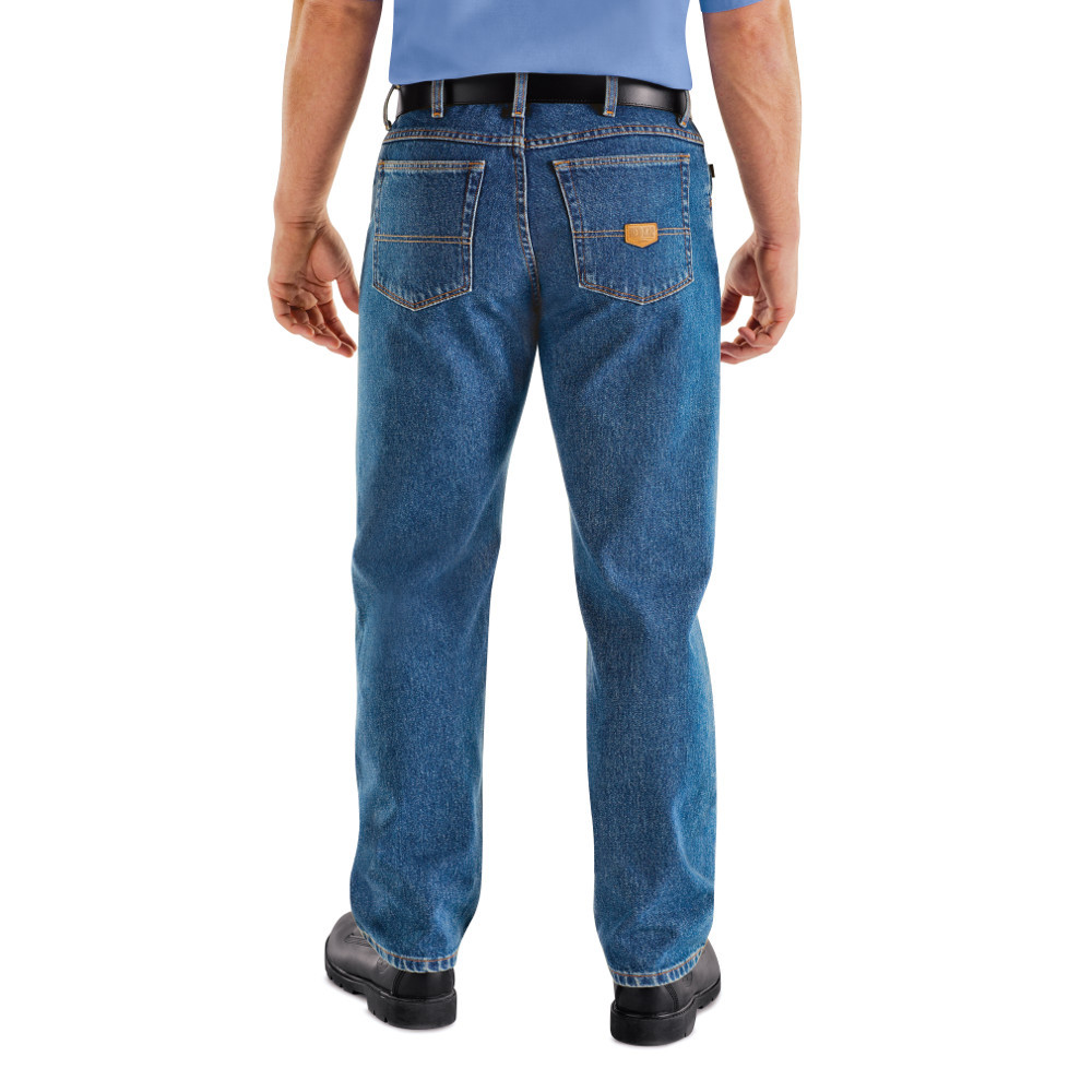 Jeans Da Uomo Red Kap Enhanced Visibility - Vestibilità Rilassata, Prelavato, Con Inserti Giallo/verdi, Taglia 32x32