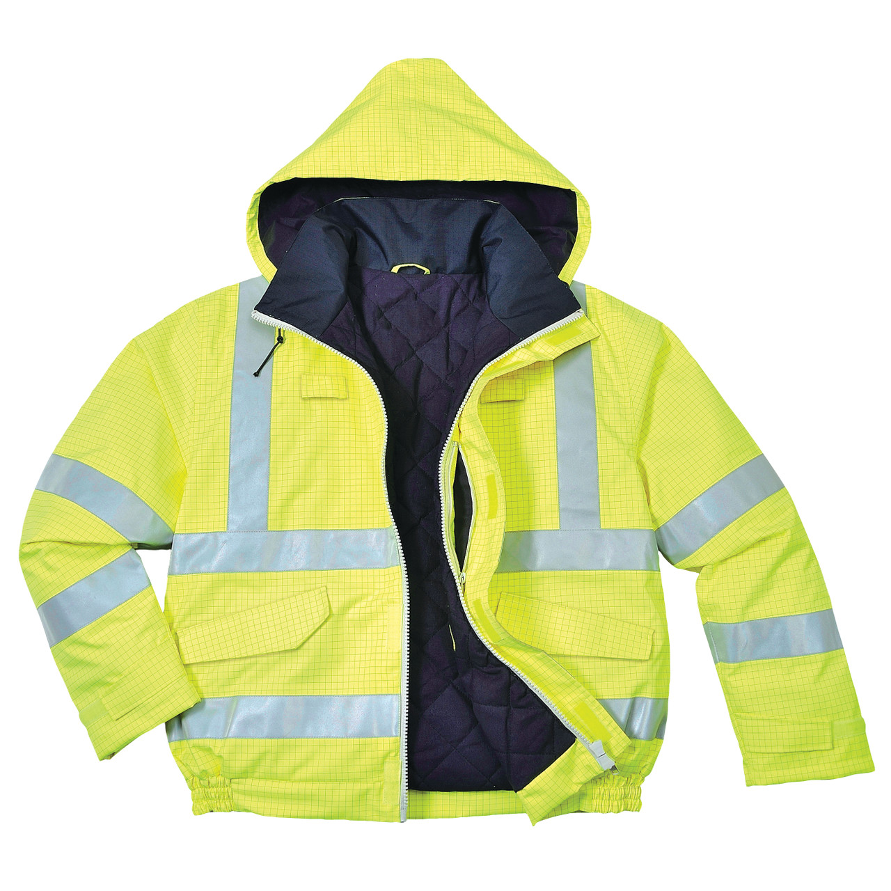Flame Resistant Hi-Vis Anti-Static FR Bomber Jacket - US773