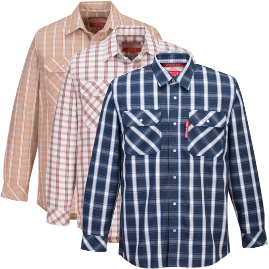 Portwest Bizflame 88/12 FR Plaid Shirt - UFR97