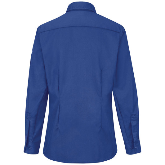 Bulwark FR Women's iQ Series Lightweight Comfort Woven Shirt - QS23 - Royal Blue Back View