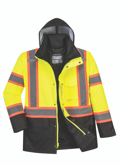 Portwest Hi-Vis Contrast Tape Traffic Jacket - US369 Portwest Hi-Vis Contrast Tape Traffic Jacket - US369