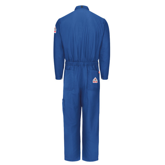 Bulwark FR iQ Series Men's Midweight Mobility Coverall - QC22RB Back View