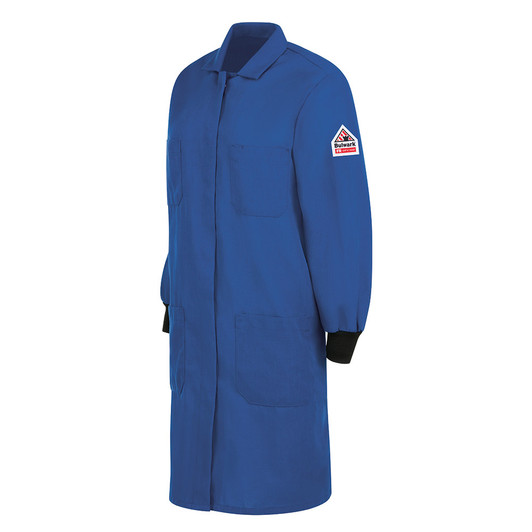 Bulwark FR Women's FR Lab Coat with Knit Cuffs - KNC3RB Side View