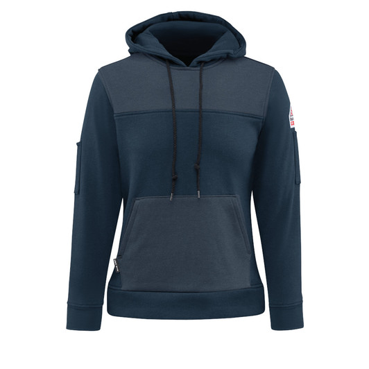 Bulwark Women's FR Fleece Hoodie - SMM5NV Navy Bulwark Women's FR Fleece Hoodie - SMM5NV Navy