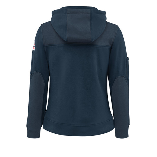 Bulwark Women's FR Fleece Hoodie - SMM5 Back View Bulwark Women's FR Fleece Hoodie - SMM5 Back View