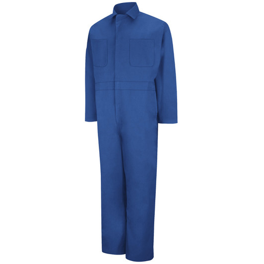 Red Kap Men's Twill Action Back Coverall - CT10 Electric Blue Front View Red Kap Men's Twill Action Back Coverall - CT10 Electric Blue Front View