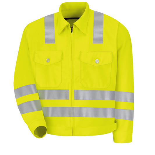Red Kap Men's Hi-Visibility Ike Jacket - JY32AB Type R Class 3