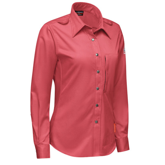 Bulwark FR Women's iQ Series Midweight Comfort Woven with Snap-Front Shirt - QS27
