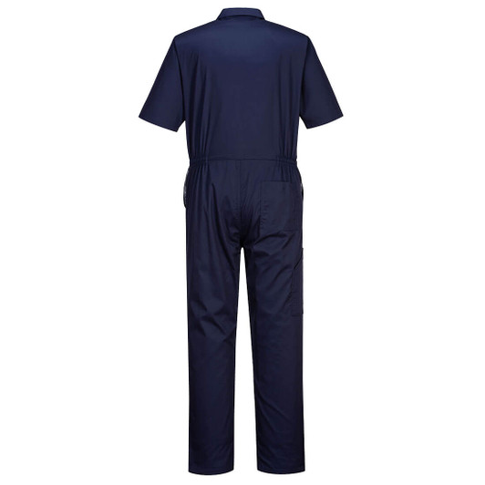 Portwest Short Sleeve Coverall - S996NAR Back View Portwest Short Sleeve Coverall - S996NAR Back View
