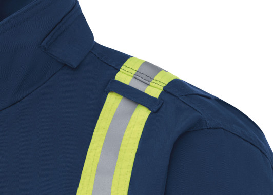 Bulwark FR Men's Lined Bomber Jacket with Reflective Trim - JLJT