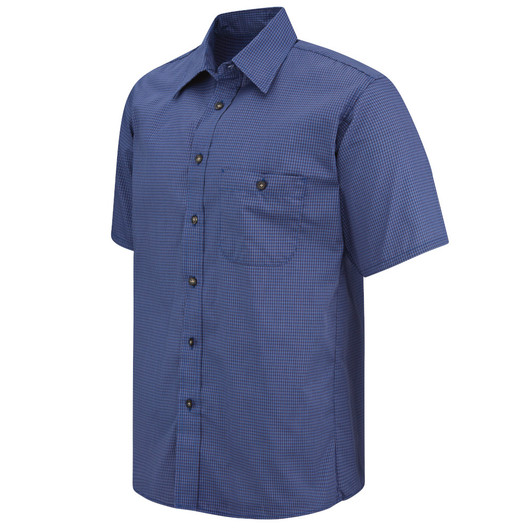 Red Kap Men's Short Sleeve Mini-Plaid Uniform Shirt - SP84GB