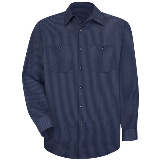 Red Kap Men's Durastripe Work Shirt - SP14NL Durastripe Long Sleeve Red Kap Men's Durastripe Work Shirt - SP14NL Durastripe Long Sleeve
