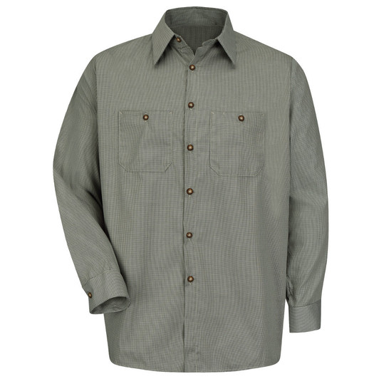 Red Kap Men's Microcheck Uniform Shirt - SP10HK