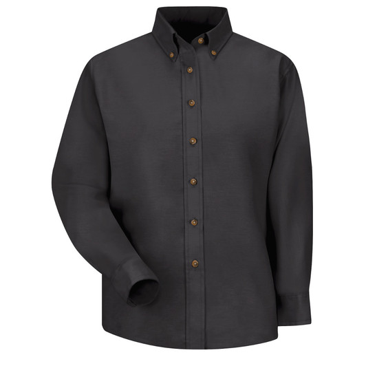 Women's Poplin Dress Shirt - SP91BK Black