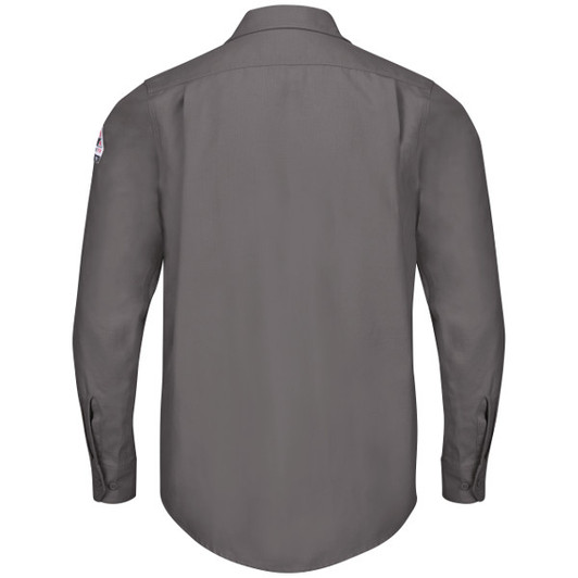 Bulwark FR iQ Series Endurance Men's Work Shirt Back - QS40GY Back View