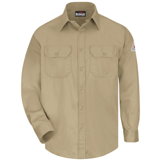 Bulwark FR Men's FR Uniform Shirt - SLU8 Khaki