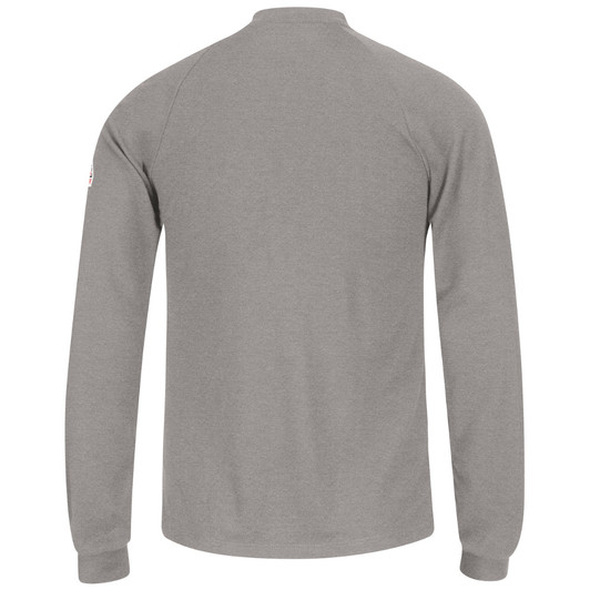 Long Sleeve Henley Shirt- CoolTouch 2 - SML2GY Back View Long Sleeve Henley Shirt- CoolTouch 2 - SML2GY Back View
