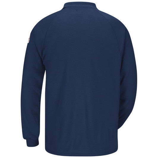 Classic Long Sleeve Polo - CoolTouch 2 - SMP2NV Back View Classic Long Sleeve Polo - CoolTouch 2 - SMP2NV Back View