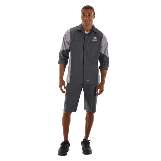 Chevrolet Long Sleeve Crew Shirt - 1924CG - Worn with Matching Work Shorts