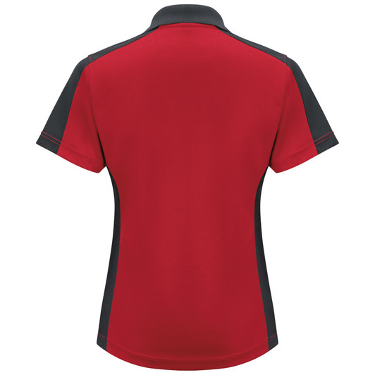 Red Kap Women's Short Sleeve Performance Knit Two Tone Polo in Royal Blue Charcoal - SK53RC