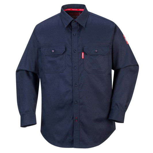 Portwest Bizflame 88 Cotton / 12 Nylon FR Shirt - FR89NAR Navy Portwest Bizflame 88 Cotton / 12 Nylon FR Shirt - FR89NAR Navy