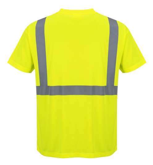 Portwest Hi-Vis Pocket T-Shirt - S190YE Back View