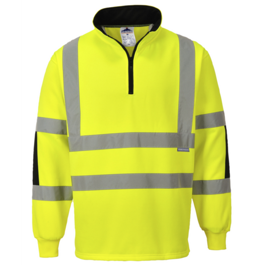Medium Yellow Portwest UB303YERM Regular Fit Hi-Vis Sweatshirt 