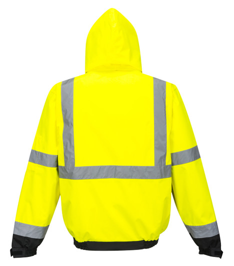 Portwest Hi-Vis Premium 3-in-1 Bomber - US365 Back View Portwest Hi-Vis Premium 3-in-1 Bomber - US365 Back View