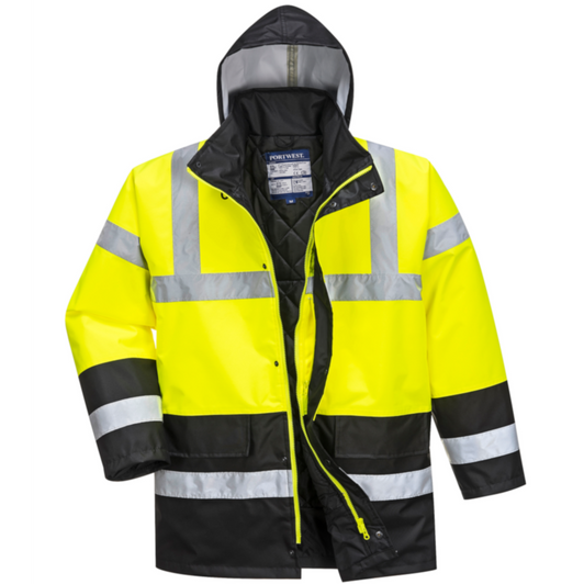 Portwest Insulated Hi-Vis Contrast Traffic Jacket - US466 Portwest Insulated Hi-Vis Contrast Traffic Jacket - US466