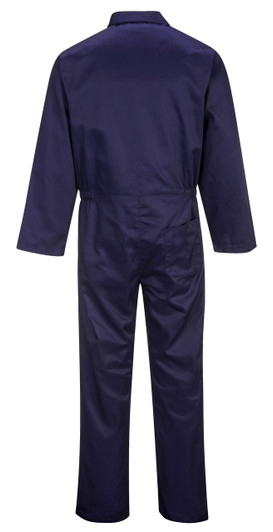 Euro Work Polycotton Coverall S999 Portwest - Navy Back View Euro Work Polycotton Coverall S999 Portwest - Navy Back View