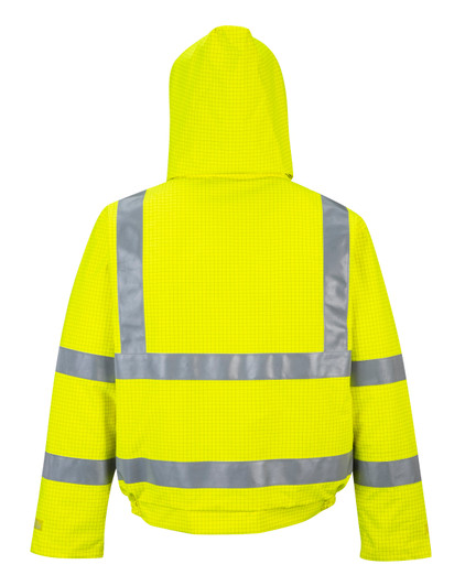 Portwest US773 Flame Resistant Hi Visibility Rain Jacket Portwest US773 Flame Resistant Hi Visibility Rain Jacket
