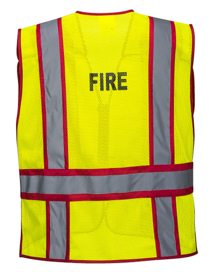 Portwest Public Safety Vest - US387 Fire Rear Portwest Public Safety Vest - US387 Fire Rear