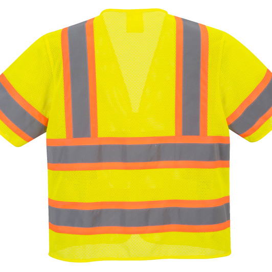 Portwest Augusta Sleeved Hi-Vis Vest - US383 Yellow Rear Portwest Augusta Sleeved Hi-Vis Vest - US383 Yellow Rear