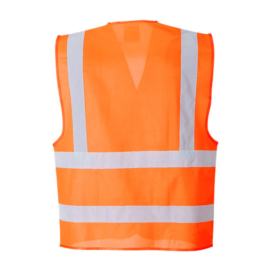 Portwest Hi-Vis FR Vest - FR75 Orange Rear Portwest Hi-Vis FR Vest - FR75 Orange Rear